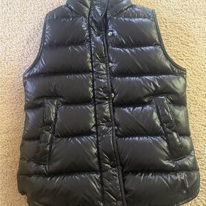 J. Crew Shiny Black Kids Puffer Vest